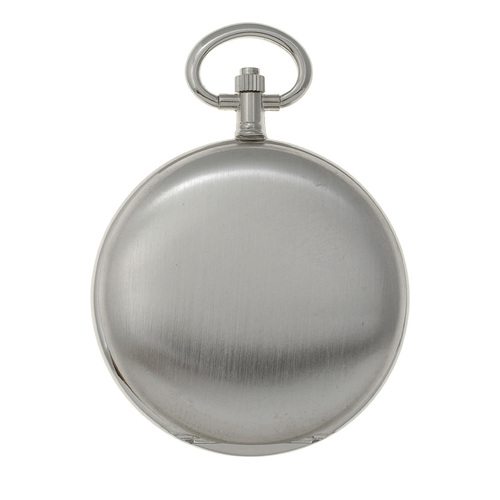 48mm Rhodium Unisex Pocket Watch With Polished Plain Case By CLASSIQUE (Arabic)