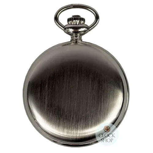 48mm Rhodium Unisex Pocket Watch With Brushed Plain Case By CLASSIQUE (Arabic) image