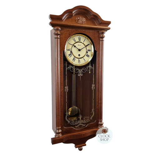 68cm Walnut 8 Day Mechanical Chiming Wall Clock By HERMLE