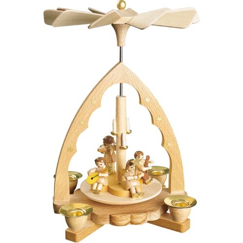 19cm Musical Angels Christmas Pyramid By Richard Glässer image
