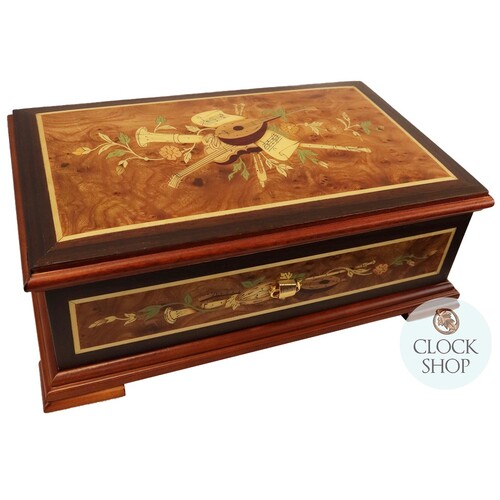 Burlwood 70 Note Music Box With Instrument Inlay (Tchaikovsky- The Nutcracker Suite) image
