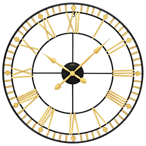 80cm Gold Round Wall Clock By AMS