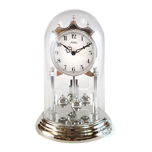 23cm Silver Anniversary Clock With White Dial By AMS image