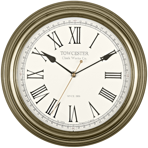 30cm Redbourne Antique Gold Wall Clock By ACCTIM