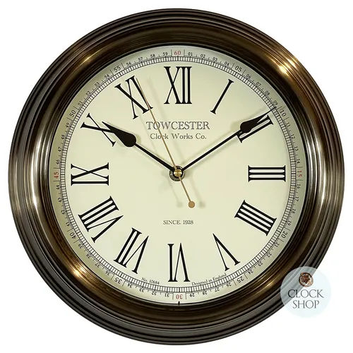 30cm Redbourne Antique Gold Wall Clock By ACCTIM image
