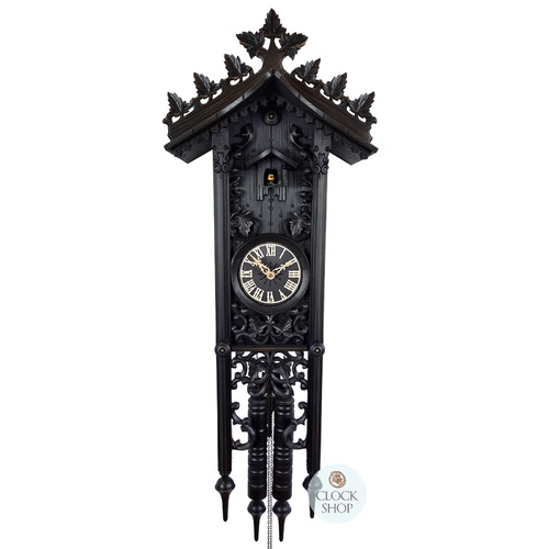 Railroad House Black 8 Day Mechanical Cuckoo Clock 101cm By HERR image