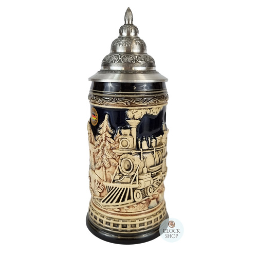 Rustic Train Beer Stein 0.5L By KING image