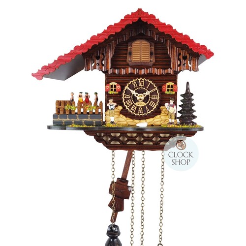 Band Players & Dancers Battery Chalet Cuckoo Clock 20cm By TRENKLE