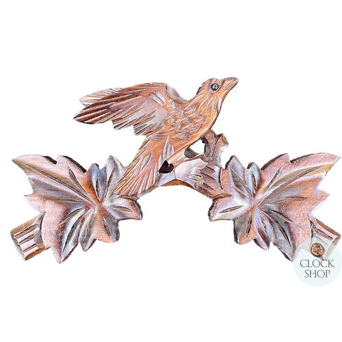 20cm Wooden Carved Cuckoo Clock Top With Bird image