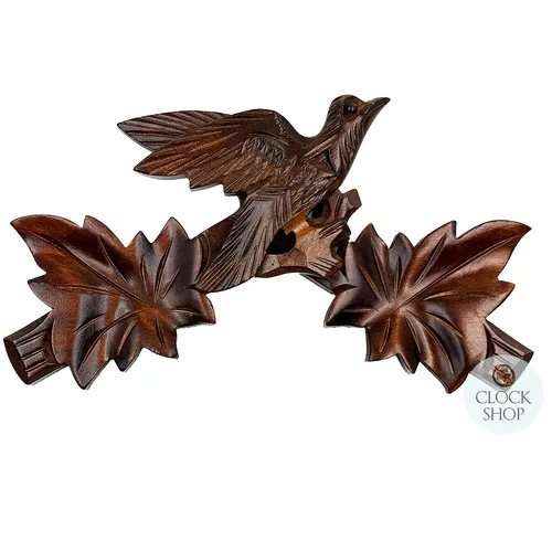 20cm Wooden Carved Cuckoo Clock Top With Bird