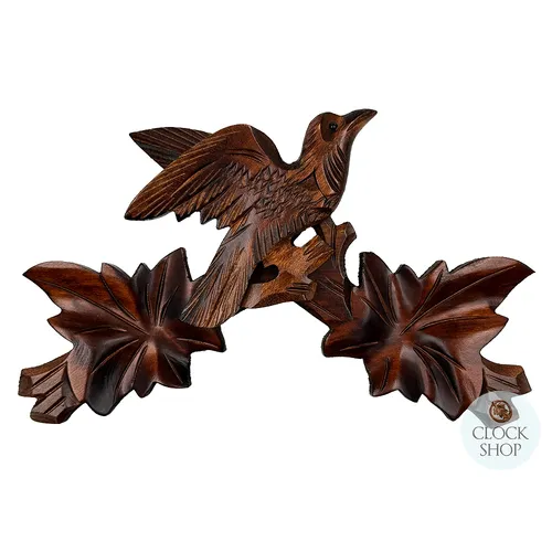 24cm Wooden Carved Cuckoo Clock Top With Bird image