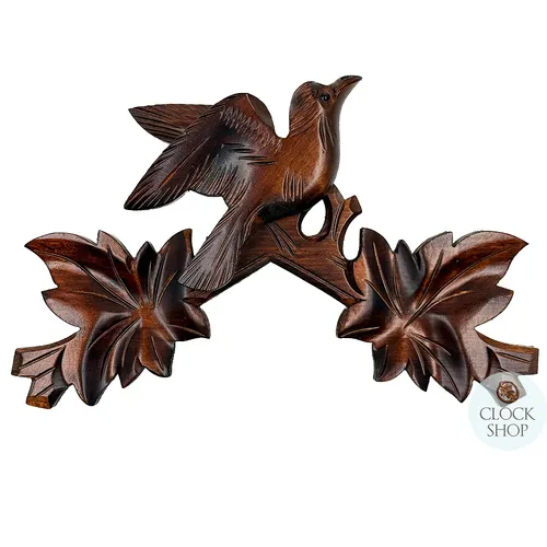 29cm Wooden Carved Cuckoo Clock Top With Bird