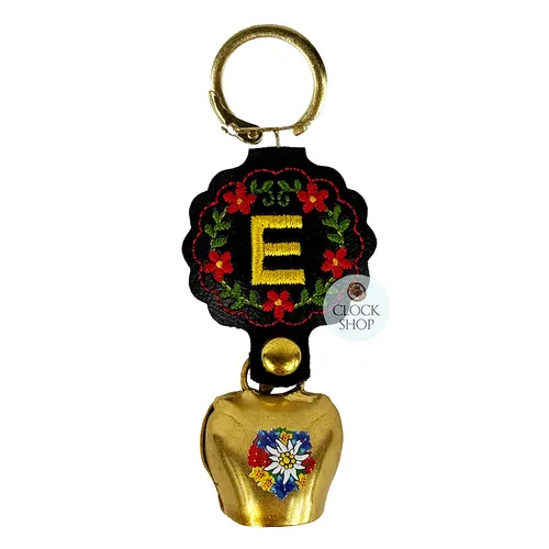 Embroidered Initial Bell Keyrings image